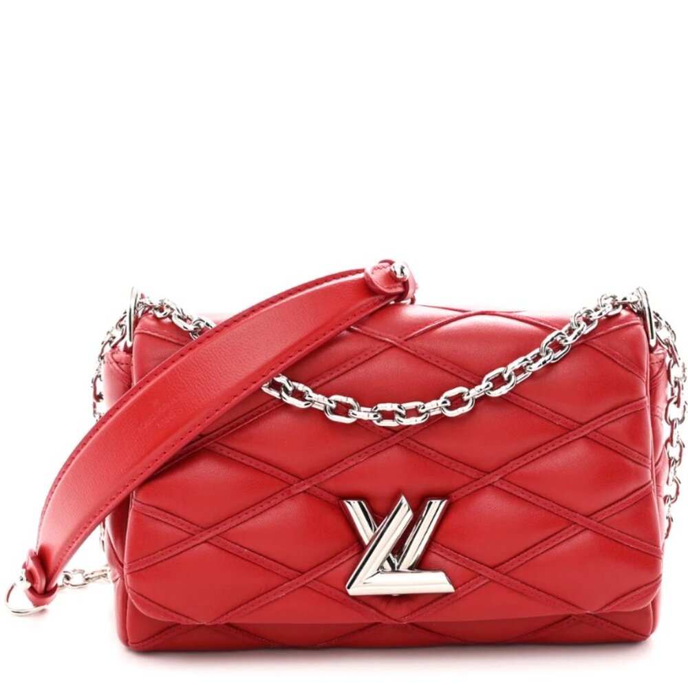 Louis Vuitton Lambskin Malletage GO-14 Red *AUTHENTIC*